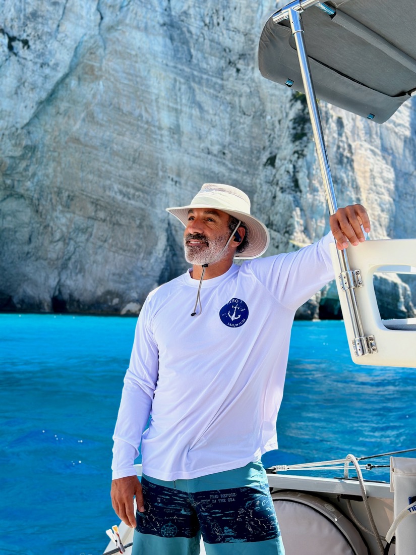 Sailing the cliffs of Zakynthos, Greece