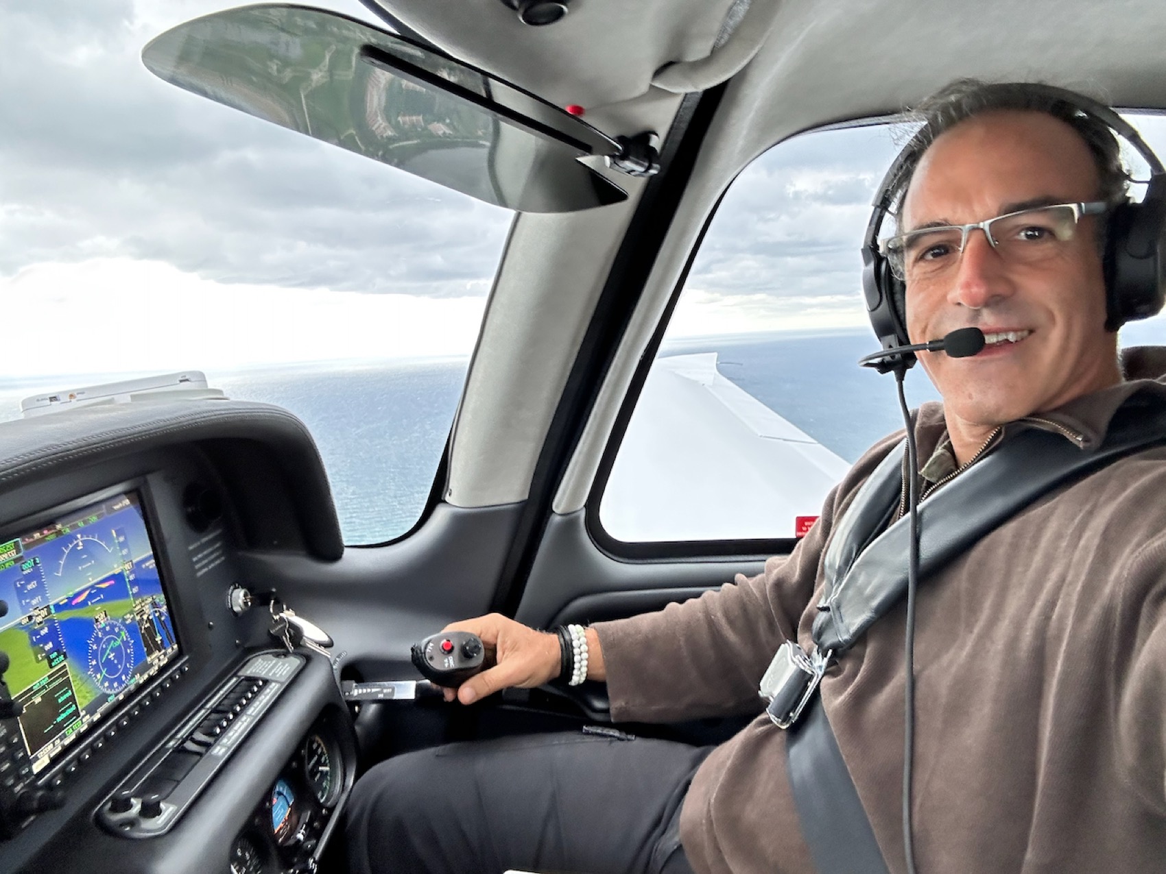 Santiago Vitagliano flying a Compassion Flights mission
